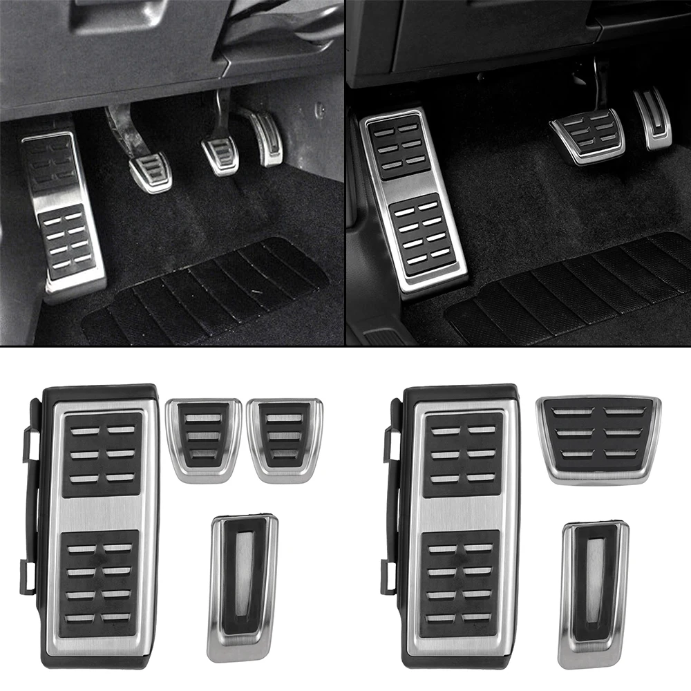 

3/4Pcs Set Pedals For Volkswagen VW Golf 7 Accelerator Brake Pedal Car Brake Rest Plate Antiskid Interior Automotive Accessories