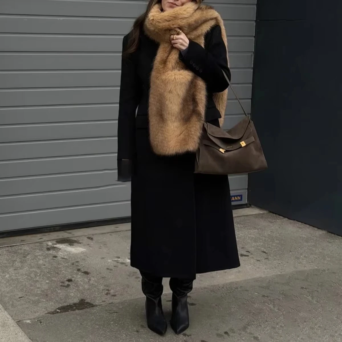 Faux fur wrap collar, fluffy fur scarf, winter neck warmer, fur shawl, fashion outerwear accessory, thick plush stole, women war