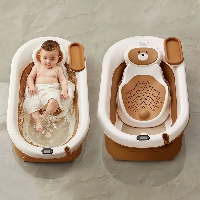 

Baby Bath Tub Baby Bath Tub Smart Temperature Sensing Sitting and Lying Foldable Large Bath Tub Newborn
