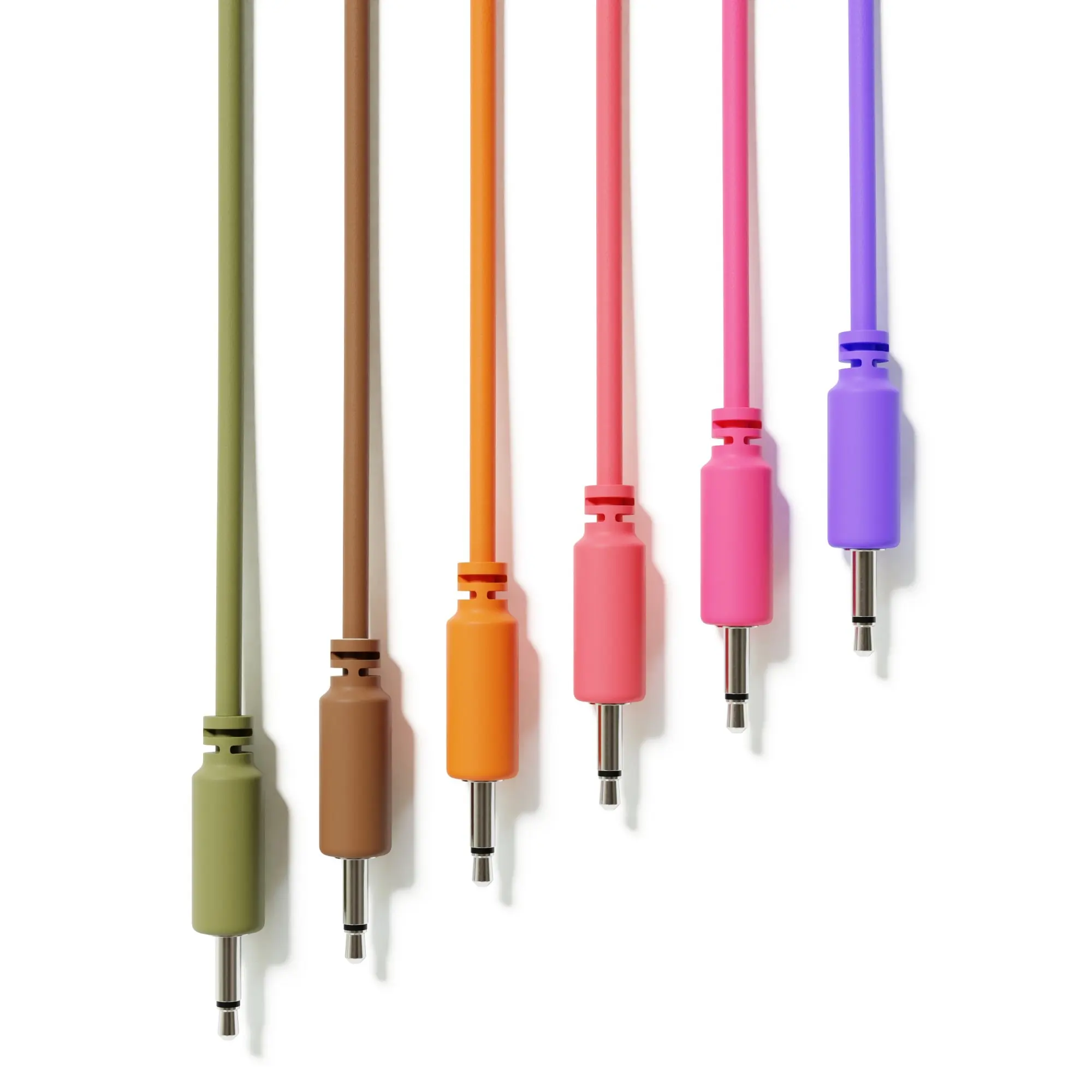 ExcelValley - 6-Pack Mono Modular Patch Cables TS 3.5mm 1/8\