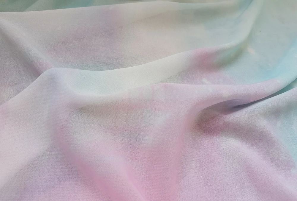 57'' Meterware Ombre Chiffon Stoff Allmähliches Chiffonmaterial für Hochzeit – Detail 3