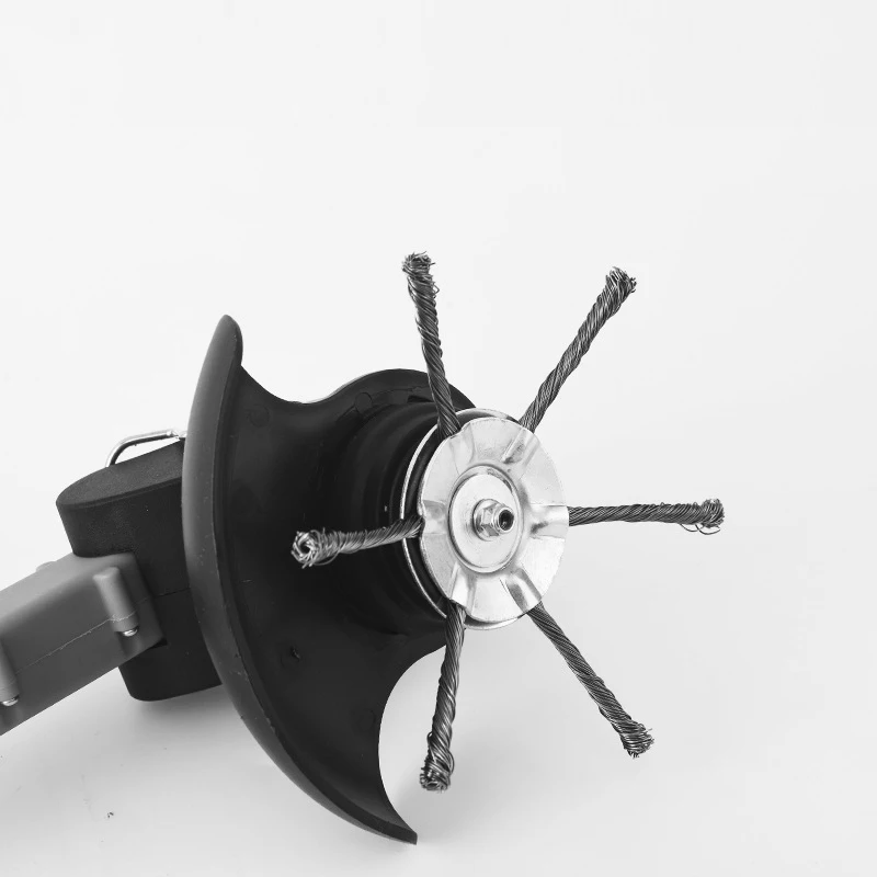 15 cm, 18 cm, 20 cm, 23 cm Stahldraht, Radkopf, Rasentrimmerkopf, universelle Unkrautbürste zum Entfernen von Moos, Rost, passend für Freischneider, 6/9 Zoll – Detail 13