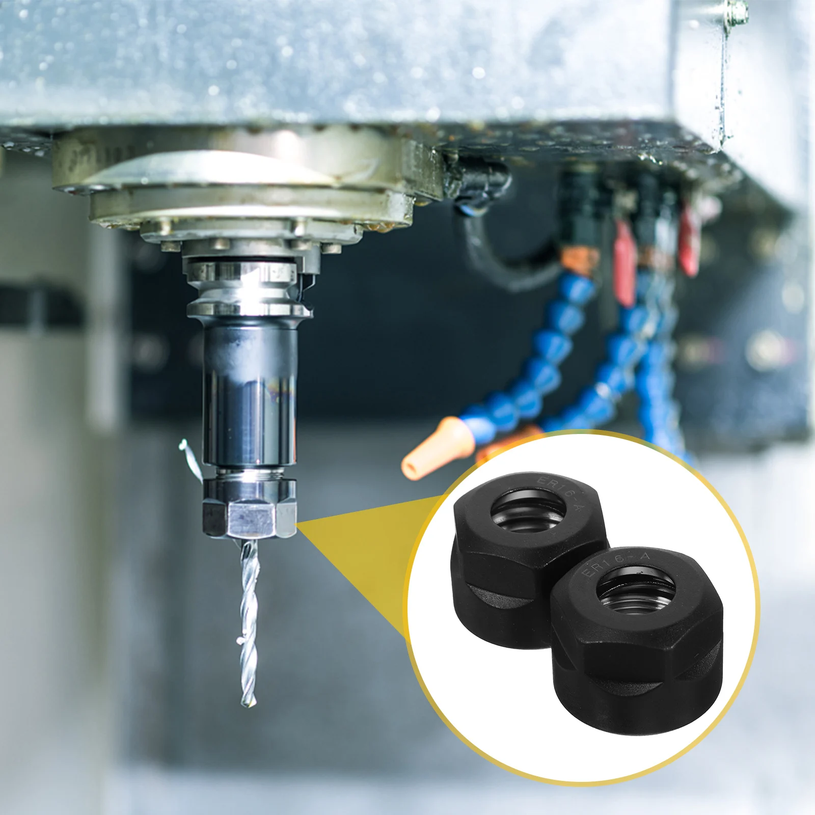 

Nut Clamping Steel Collet Chuck Milling Cutter High Carbon Engraving Machine Tool Parts Fits Most Machines Precision Ground