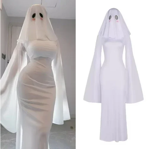 

Anime Ghost Girl Cosplay Costume Ghost Princess Holiday Cross Dressing Cosplay Costume Women Slim Fishtail Dress Show Skirt