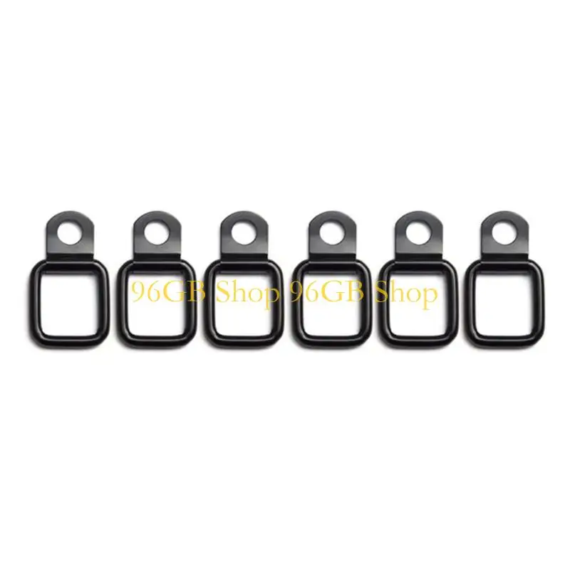 

96GB Pack of 8 Cargo Tie Down Anchors Hooks, Heavy Duty Black Rings Bolts Lashing Rings Trailer Anchors Hooks