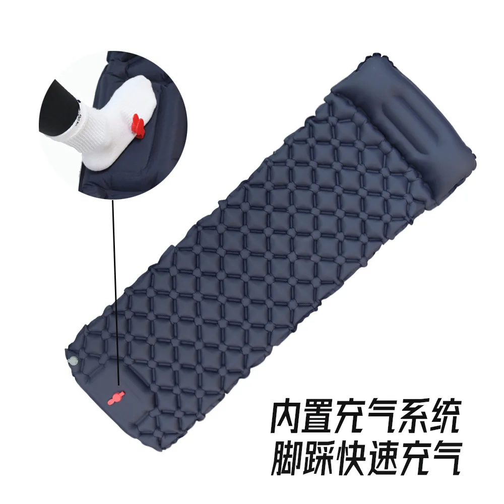 Lightweight, Push-Button, One-Piece, Pillow-Included, Modular Air Camping Mat
