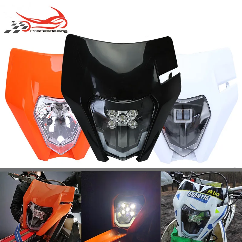 Front Light Motorcycle Headlight LED Universal Headlamp For KTM EXC EXCF SX SXF XC XCF XCW XCFW 125 150 250 300 350 450 530