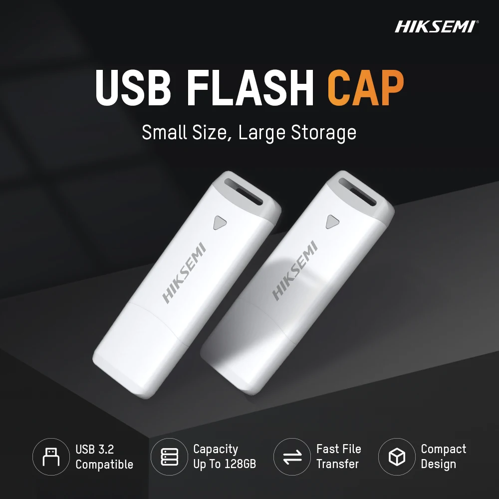 HIKSEMI White USB 3.2 High Speed Flash Drive Pen Drive Waterproof Flash Disk Mini Memory Sticks 128GB U Disk