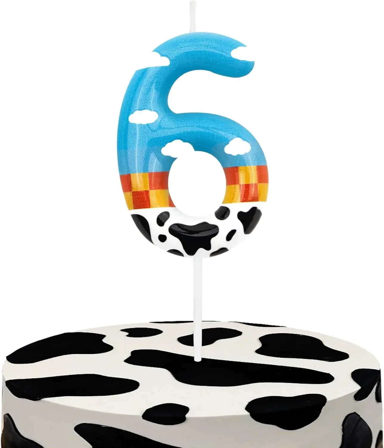 Von Spielzeug inspirierte Game-Story-Geburtstagszahlenkerzen für den 5. Geburtstag, Zahlenkerzen 1-9, Kuchenaufsätze für Kindergeburtstagsfeiern mit Cartoon-Story-Thema – Detail 6