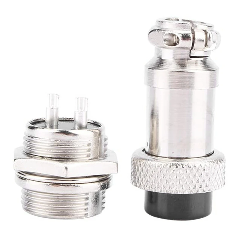 Gx16航空コネクタ、オスおよびメスバットケーブル、プラグソケット、ネジタイプ、2ピン、400v