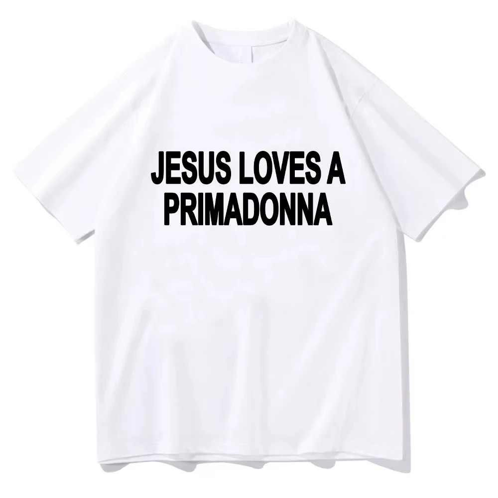Jesus Loves A Primadonna Tee Nessa Barrett Pure Cotton T-shirts Women Men Round Neck Short Sleeve Clothes Gift for Fans Clothing
