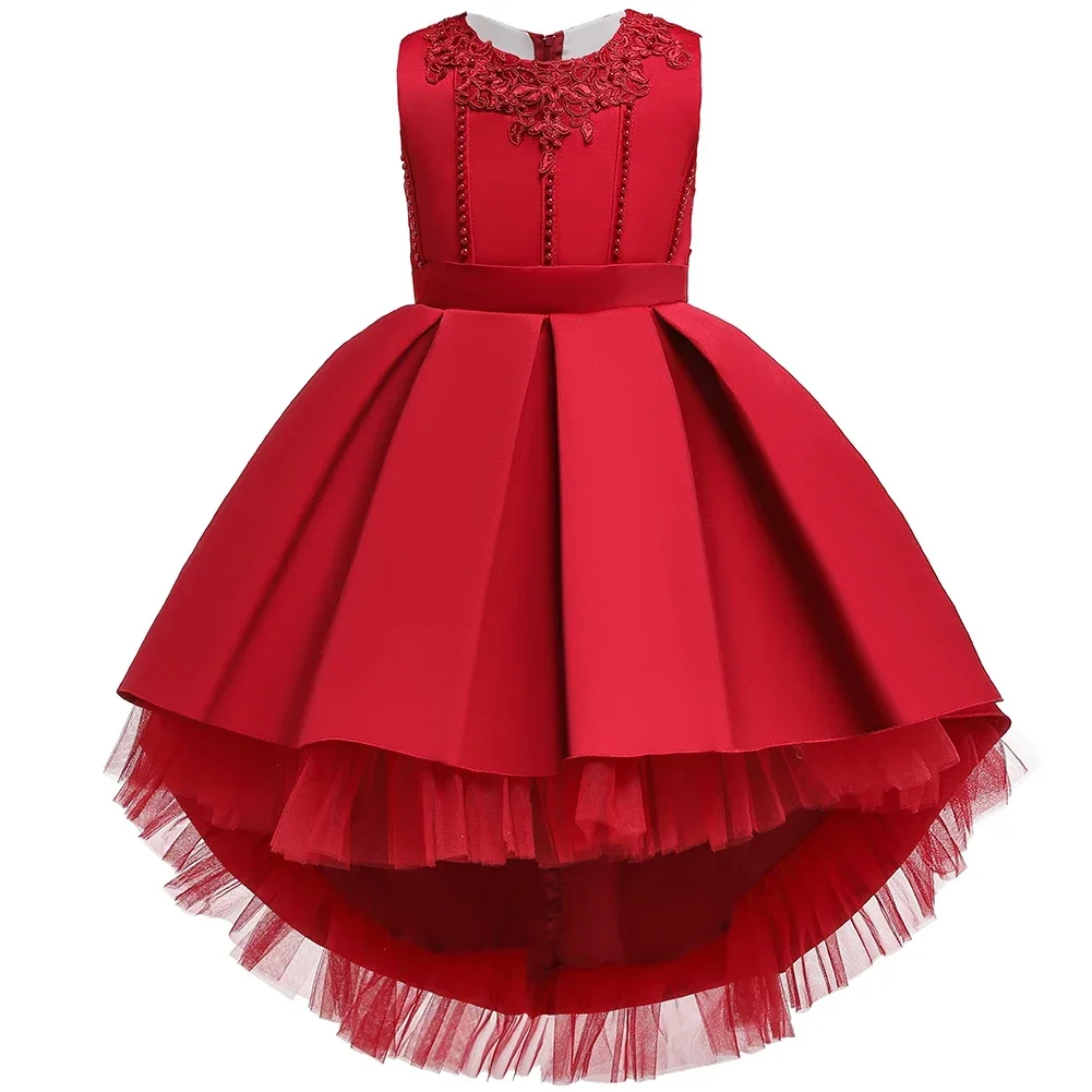 6 Colors European and American Style Children Princess Wedding Evening Party Dress Ball Gown Dancing Vestidos