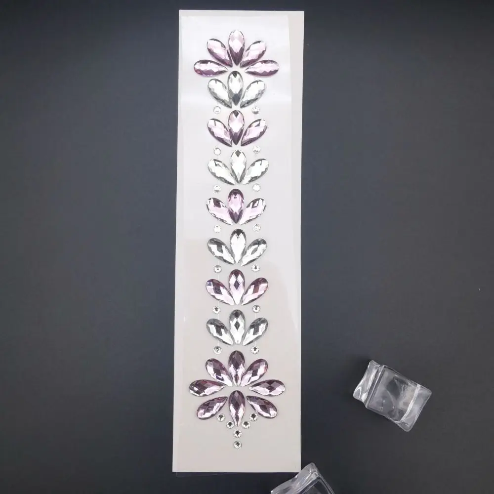 

Fashion EDM Music Festival Tattoo Stickers 3D Adhesive Crystal Forehead Sticker Hair Jewels Crystal Body Face Colored Rhinestone