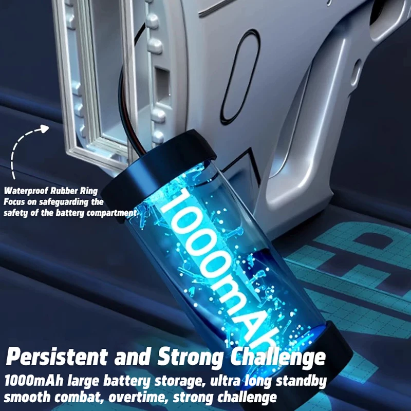 New Lighting Electric Continuous FireAutomatic Water Absorbing Water Gun Large Capacity Summer Water Fight Beach Toy