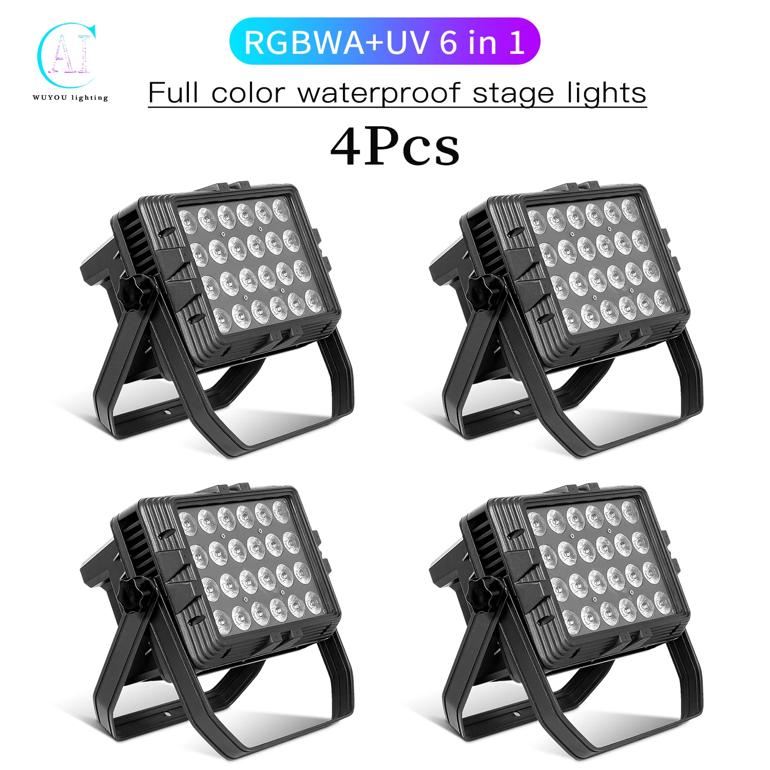 lotes luz de palco a prova impermeavel agua ao ar livre 24x12w rgbw 24x18w rgbwa uv em led quadrado par luz dj discoteca equipamentos iluminacao unidades 01