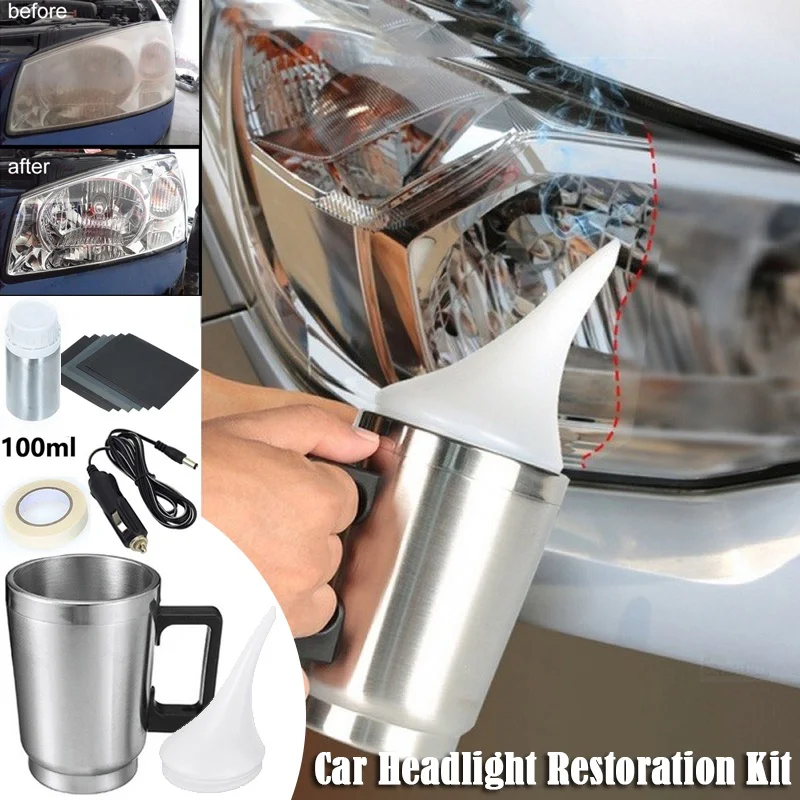 Car Headlight Lens Repair Refurbished Kit Headlamp Lens Restoration Oxidation Yellow Scratch Vague Restore Polishing Cleaning