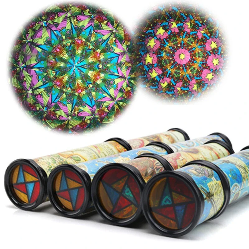 2 Kinds Large Scalable Rotating Kaleidoscopes Extended Rotation Adjustable Fancy Colored World Baby Toy Children Autism Kid Toy