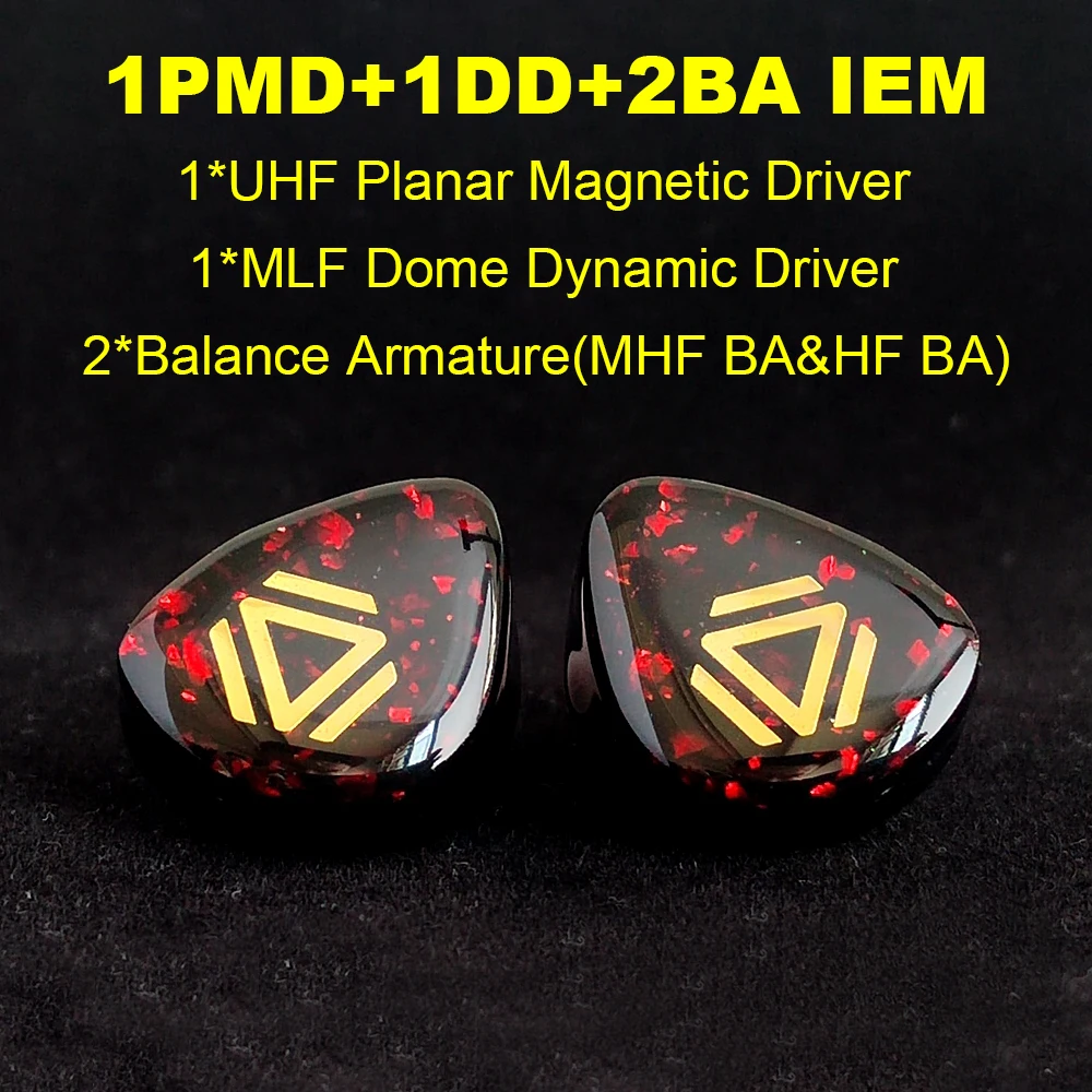 

Planar IEM Earphones Orthodynamic Driver HiFi Headphones Wired in-ear Monitor Earbuds 2pin Detachable Cable Hybrid Headsets IEMs