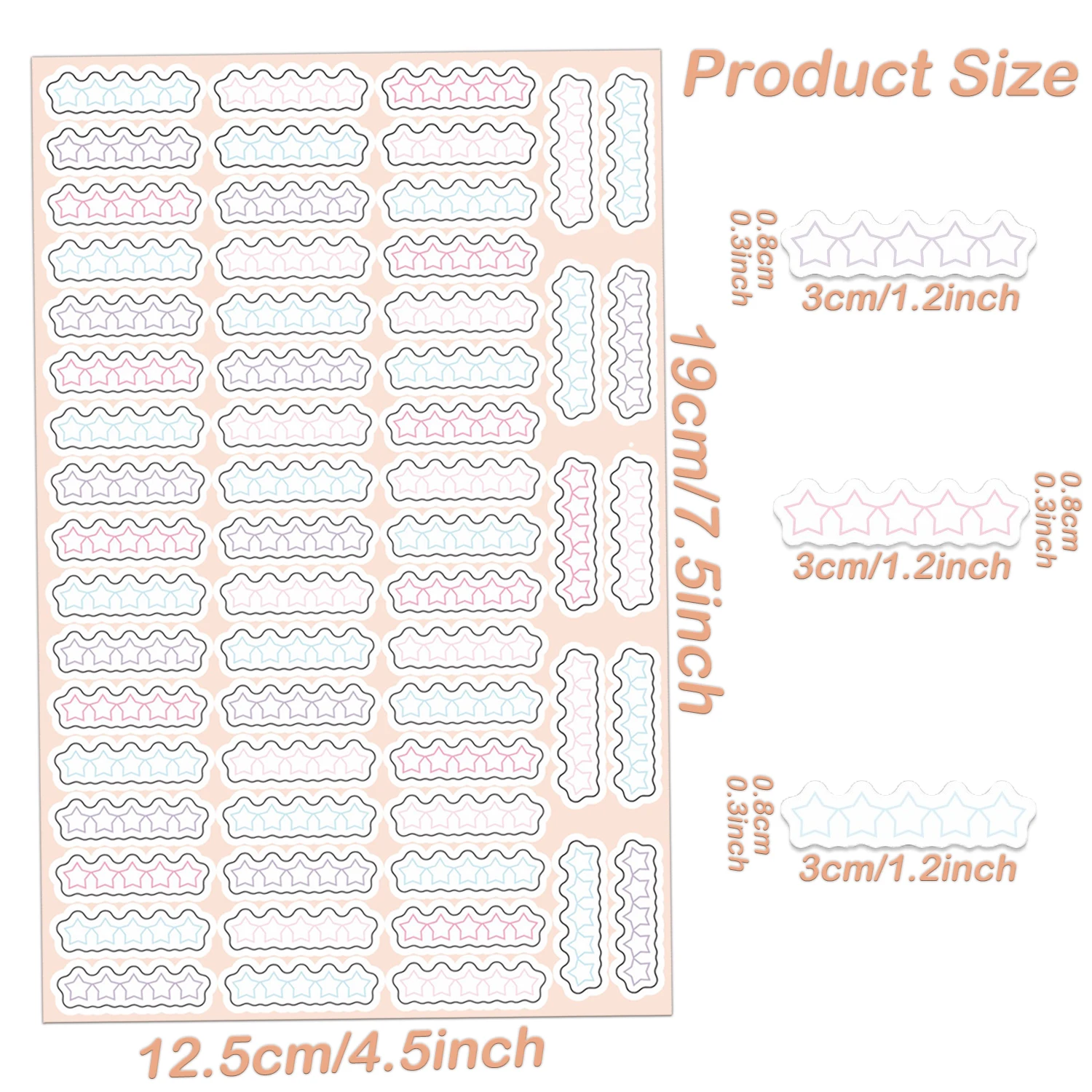 Stickers Blank Star Rating Tabs Stickers for Books and Movies, Feelings Rating, Experience Review Tabs Stickers,Review  Tabs