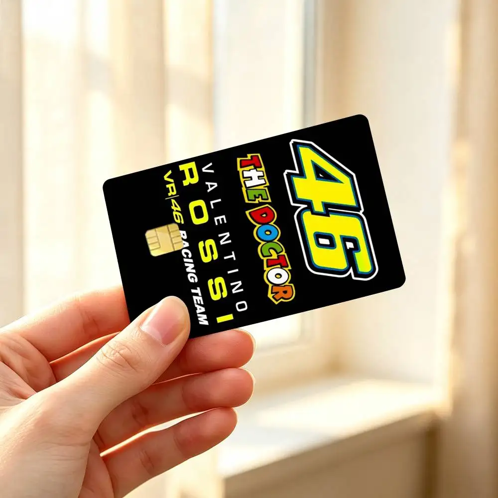 Valentino Rossi Moto 46 Credit Card HD Stickers Premium matte film effectively prevents fingerprints and daily abrasion.