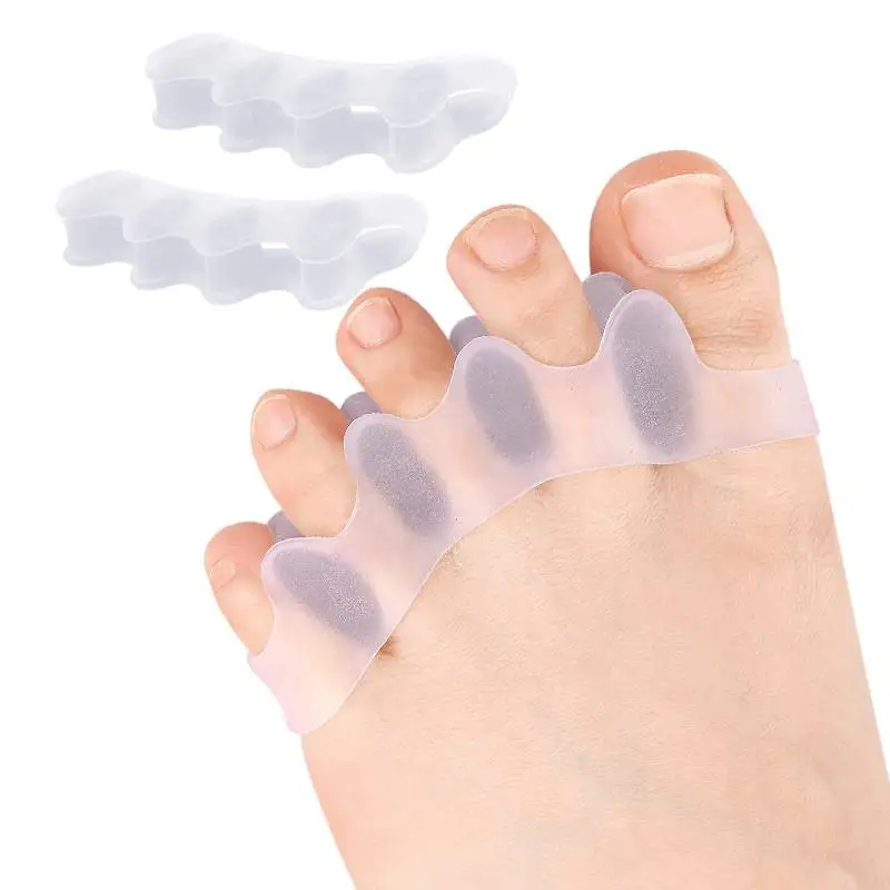 2pcs=1pair New Protective Toes Separator  Suitable Bunion Corrector  Material Soft Gel Straightener Spacers Stretchers Care Tool