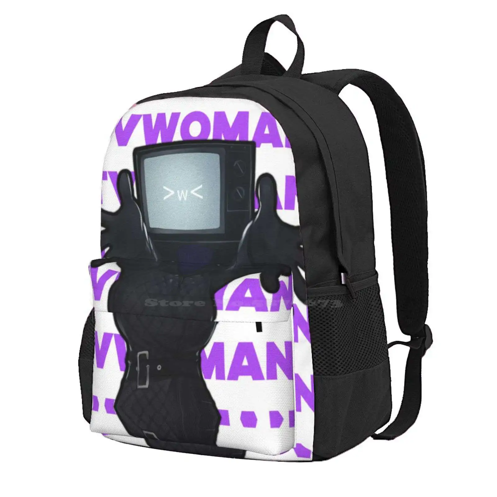 Tv Woman Hug! - Skibidi Toilet Hot Sale Schoolbag Backpack Fashion Bags Skibidi Toilet Tv Man Tv Woman Tvman Cameraman Skibidi