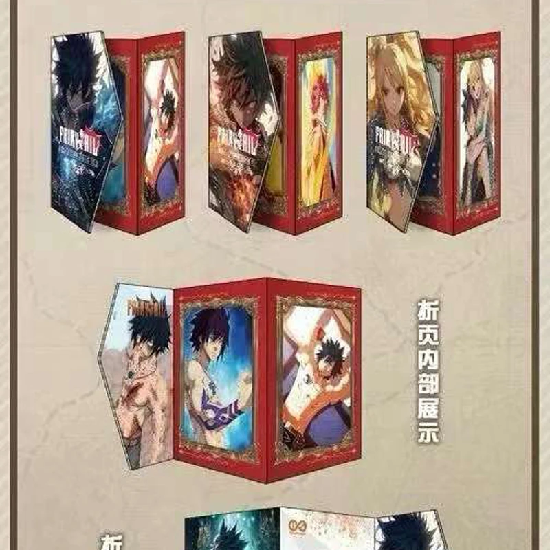 Fairy Tail Card Anime Lucy ACG TCG Fold Flower Window Poster Booster Box Rainbow Gifts Playing Collection Cards Hobbies Gift