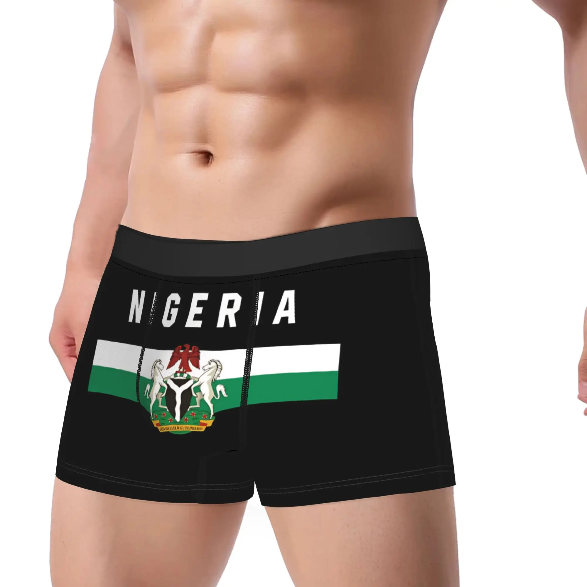 Nigeria - flag and coat of arms  Merch Boxers Shorts Novelty Underwear  Boxer Shorts Gag Gifts For Men