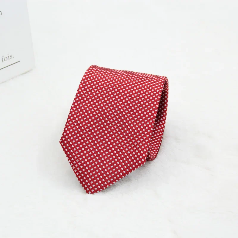 Men's polyester business tie formal wear polyester polka dot solid color wedding celebration Korean version spot tie