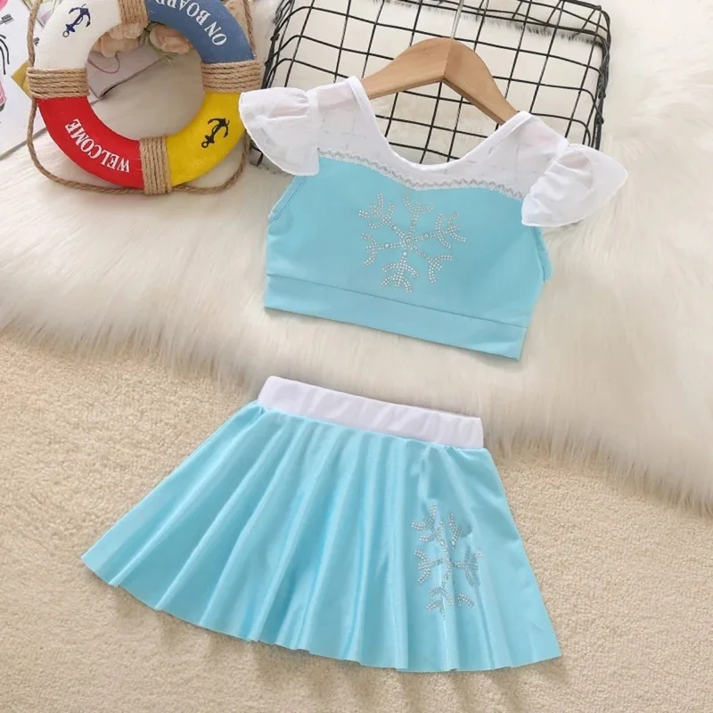 

XT8Blue Elsa Swimwear Stitch Bikini Swimsuit For Girls Baby Women'S Two-Piece Children'S Clothes Beach Trunks Snowflake GliXT6@!