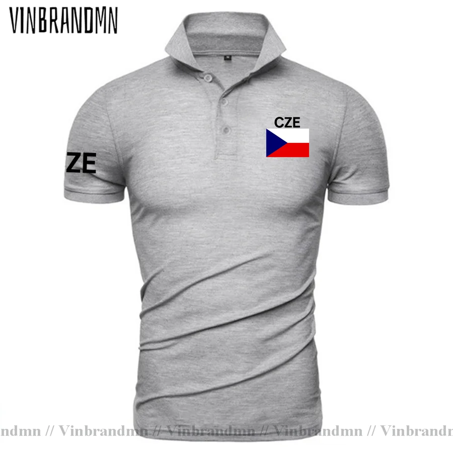 Czech Republic Czechia Polo shirts Men New Casual Brand Shirts Classic Design CZE Country 100% Cotton Nation Team Flag Clothing