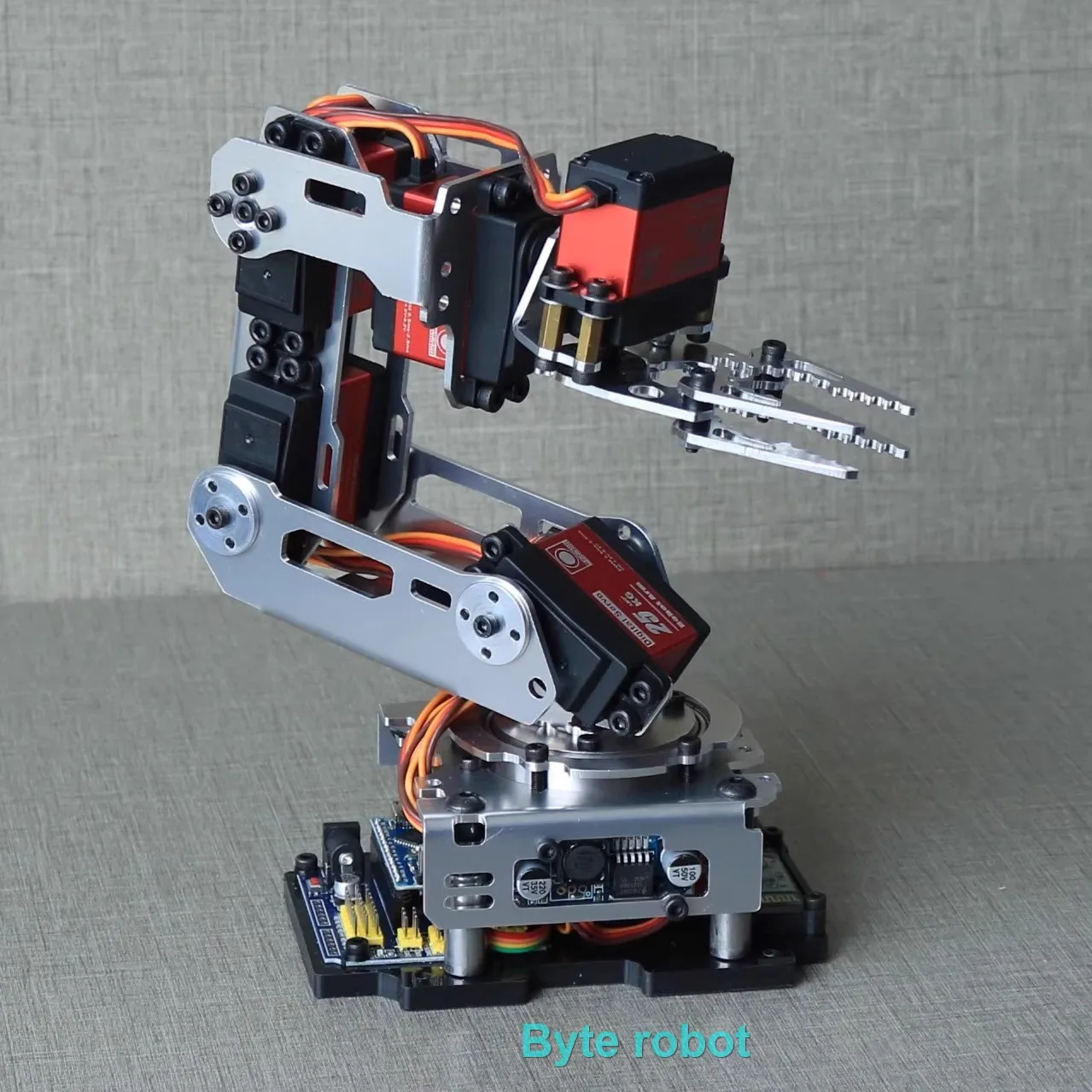 Bras Programmable Robot de haute qualité, support en alliage d'aluminium 6 Dof, bras mécanique en métal, contrôle par application pour Robot Arduino, Kit de bricolage