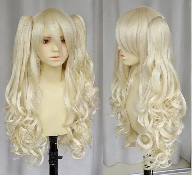 Vocaloid U Light Blonde Cosplay, Long Curly Ultraviolet