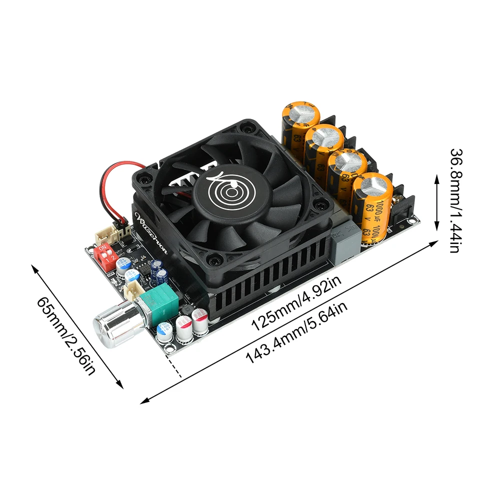 DC 18-50V ZK-3002 2G Zweite Generation Verbesserte Reine Endstufen-Verstärkerplatine 600W Zweikanal-Mono-Verstärker TPA3255-Chip – Detail 9