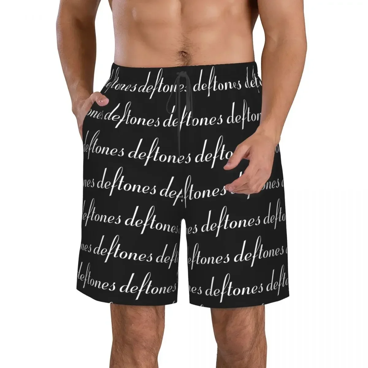 Metal Punk Rock Deftones Trunks Beach Board Shorts Casual Quick Dry Swim Summer Men Pants