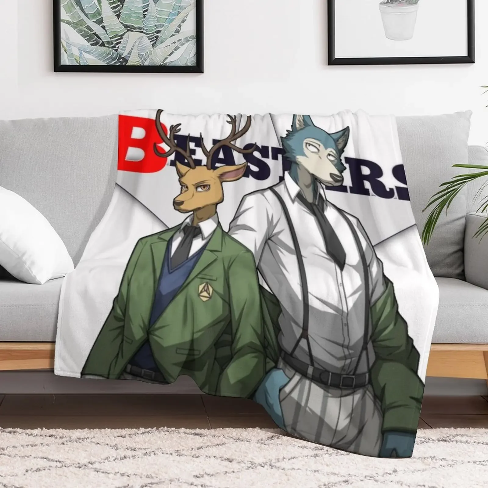 Louis & haru beastars Throw Blanket Moving cosplay anime Blankets