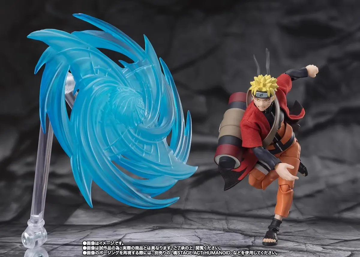 100% Oryginalny Bandai SH Figuarts SHF Naruto Uzumaki Figurki akcji Sage Mode Savior Of Konoha Model Toys Collection