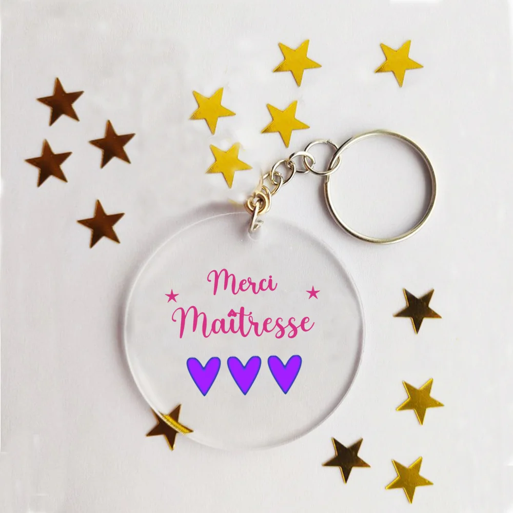 Thank You Mistress This Year Teacher\'s Day Acrylic Keychain Thank You Teacher Key Chain Memorial Gift for Teachers