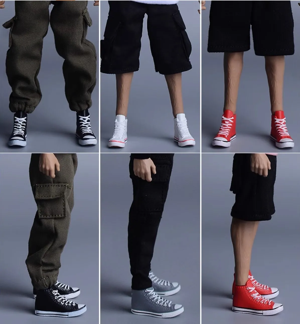 

1/12 Soldier Trendy Classic Canvas Shoes Model Toy Accessories Fit 6'' Action Figure Body In Stock