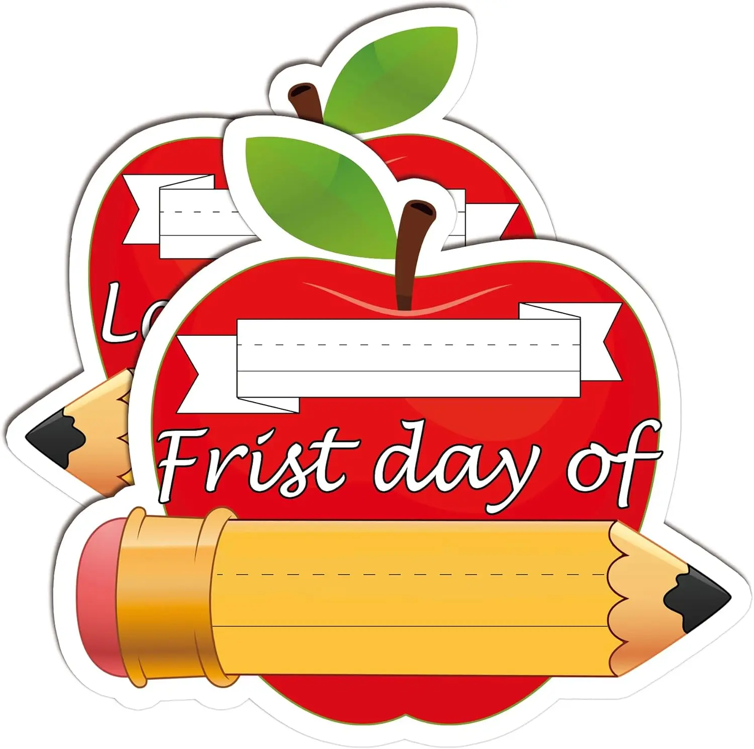 

Remerabel 15 шт. карточка для доски «Первый и последний день школы», 8x10 дюймов, двухсторонняя, «Снова в школу», «Мой первый день дошкольного детского сада»