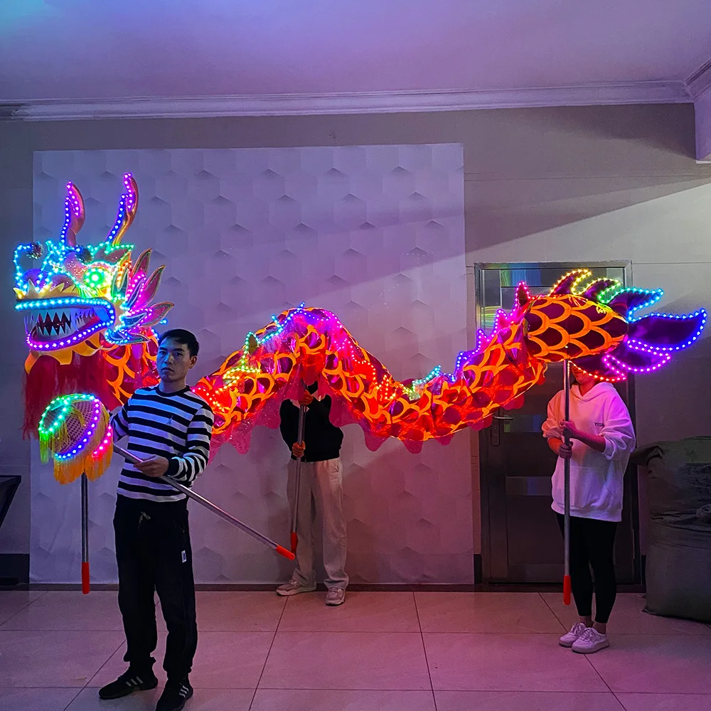 LED Chinese traditional light dragon dance Spring Festival party performance glow-in-the-dark dragon dance props dragon dance