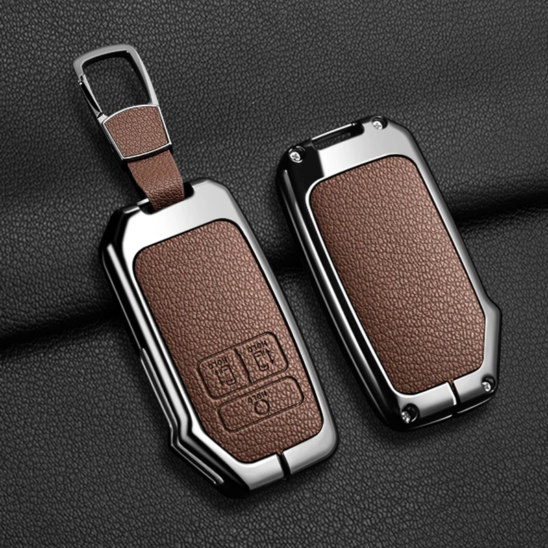

Metal Car Remote Smart Key Case Cover For Kia Carnival 2021 2022 Sedona Carnival KA4 EX SX LX Fiesta 2023 Keyless Fob Accessorie