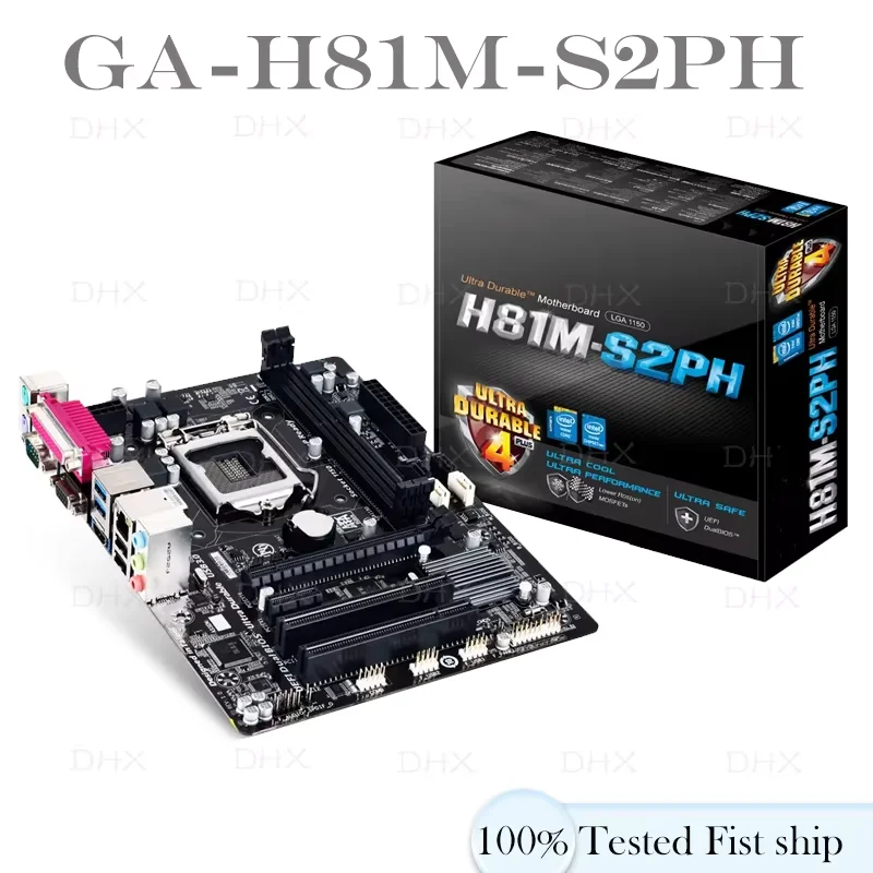For Gigabyte GA-H81M-S2PH Motherboard H81 16GB LGA 1150 DDR3 Micro ATX Mainboard 100% Tested Fully Work be shipp quickly DH