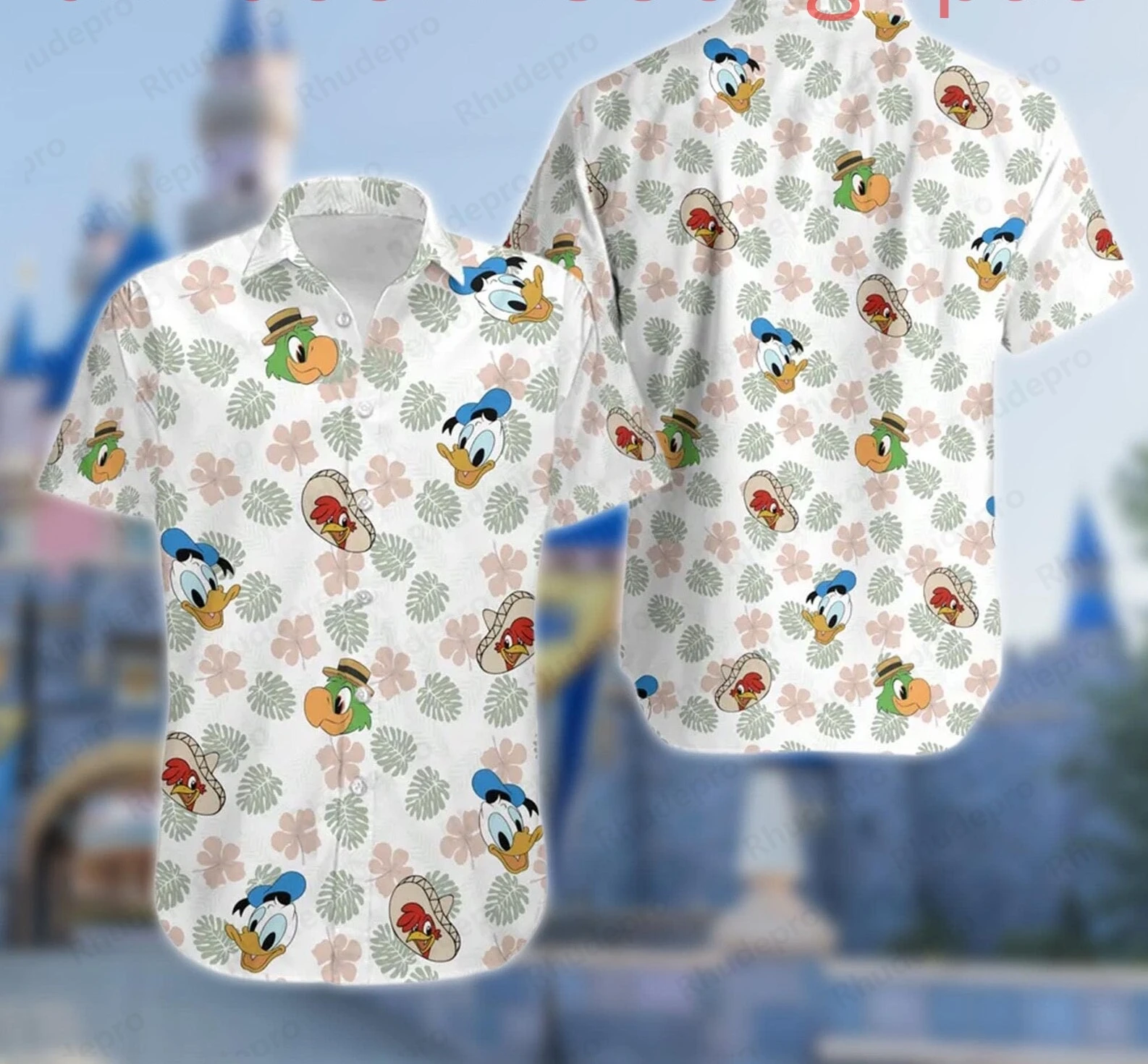 Disney Donald Duck Tales Hawaiiaanse shirts Heren Dames Kinderen Shirts met korte mouwen Zomer Casual Vakantie Knoppen Strandoverhemden