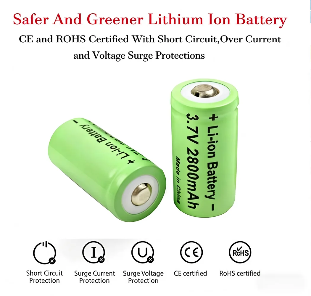 Baterie litowe CR123A 16340 CR17345 16340 CR123A 3V/3.7V, akumulatorowe, do liczników gazowych, bezprzewodowych alarmów drzwiowych. — zdjęcie produktu 6