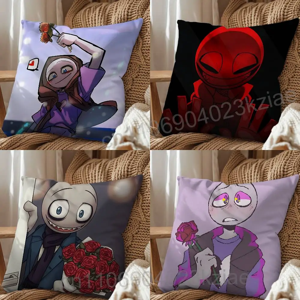 Peter YB round head without hair Your Boyfriend Print Throw Pillow Cover Square Cushion Case for Living Room Bedroom Decor