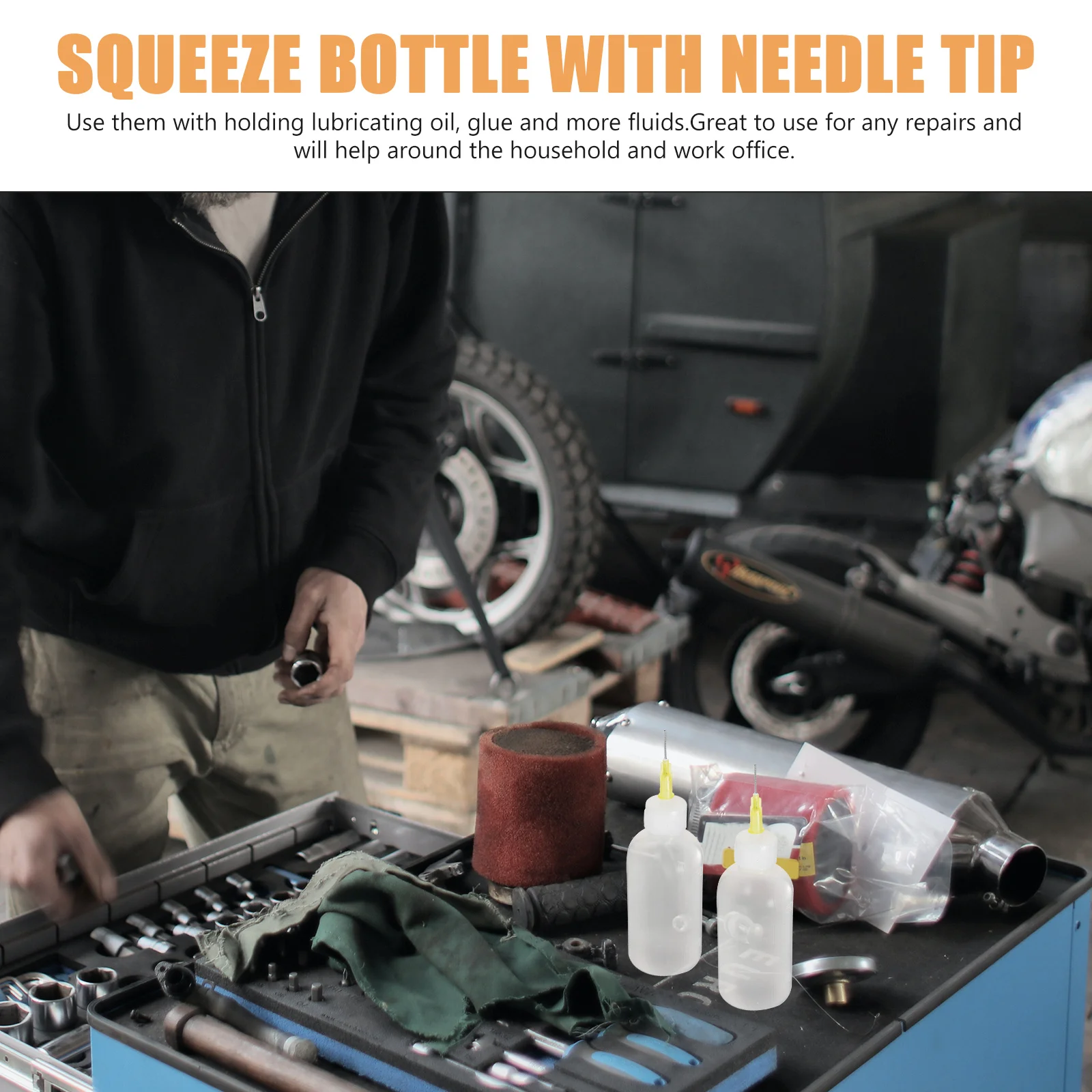 

6pcs Point Gel Bottle Plastic Squeeze With Metal Needle Tip Durable Lubricating Oil Glue Dispenser For Precision Repair Office