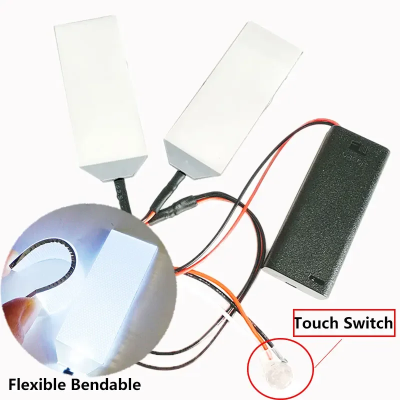 Touch Switch Light Eyes Kits for DIY Superhero Halloween Helmet Mask Bendable Flexible Eye Light Cosplay Accessories Props Gift