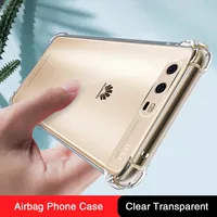 Luxury Airbag Phone Case for Huawei P10 Plus Lite P10Plus P10Lite Funda Original Transparent Shockproof Soft Silicone Back Cover