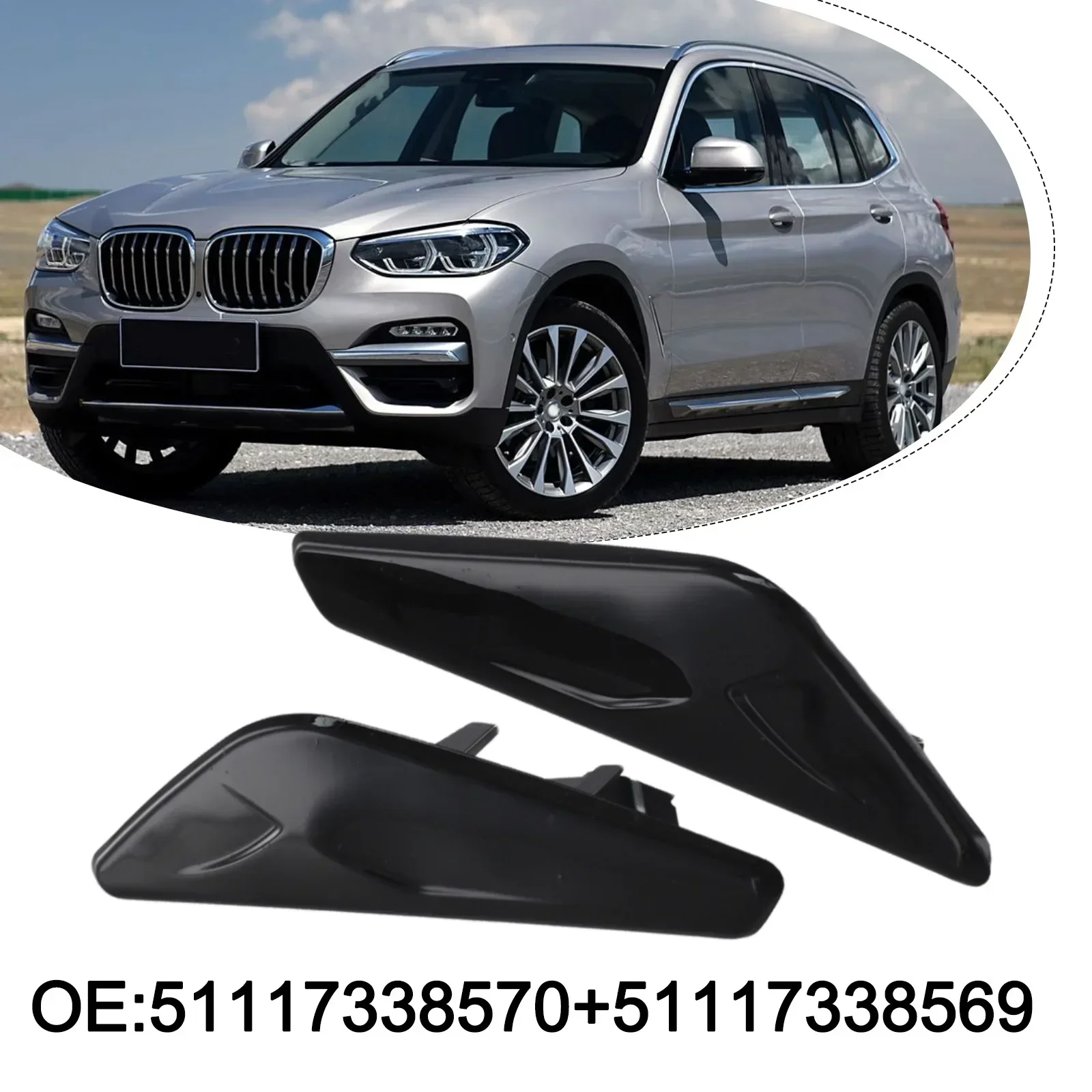 

For BMW X3 X4 Front Mudguard Fender Trim OEM Parts 51117338570 51117338569 and Stylish Addition for 2015 2018 Models